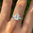 thumbnail image 7 of Flydeer Engagement Rings for Woman 925 Sterling Silver Emerald Cut Wedding Woman Rings 3CT 5A CZ Size 5, 7 of 7