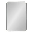 thumbnail image 3 of Kate and Laurel Zayda Radius Rectangle Wall Mirror, 24 x 36, Black, Metal Framed Minimalist Rectangular Mirror with Rounded Corners, 3 of 8