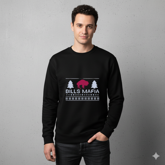 Buffalo Team Vintage Christmas Sweater Retro Holiday Sweatshirt, up to size 5XL