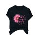 thumbnail image 2 of Fiudx Liquidación de Ofertas Flash Blusa de Manga Corta con Estampado de Moda para Mujer, Divertida Camiseta con Cuello Redondo, 2 of 4