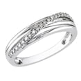 thumbnail image 1 of Bague Croisée en Argent Sterling avec Diamants d'Accent, 1 of 4