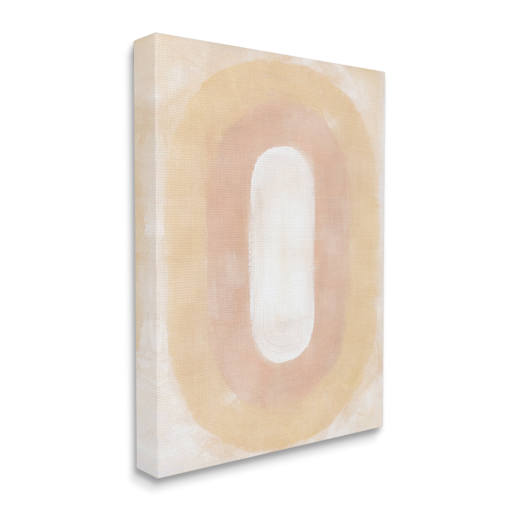 Stupell Industries Abstract Geometric Oval Abstract Painting Gallery Wrapped Canvas Art Print Wall Art, 16 x 20
