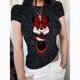 thumbnail image 3 of Camisetas de manga corta con cuello redondo y doble forro para mujer de Mickey Mouse, camisetas básicas, colección Smoke Cloud Pro, 3 of 5