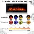 thumbnail image 2 of Waleaf 36” Electric Fireplace Ultra Thin Fireplace Heater, Recessed Wall Mounted Fireplace with Multicolor Flame & Remote Control, 2 of 7