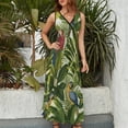 thumbnail image 5 of Jungle Parrot Pattern Sleeveless Dress Dresses for wedding party women's evening dresses, 5 of 7