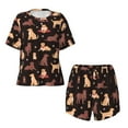thumbnail image 5 of "Wukai Labrador Retriever Dog Women's Pajama Set - Short-Sleeve Top and Shorts with Elastic Waistband and Pockets for Loungewear, Yoga, and Casual Wear-Medium, 5 of 8