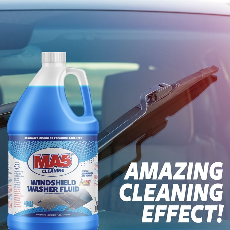 MA5x CLEANING SUPPLIES, Windshield Washer Fluid, 1 Gallon, Blue