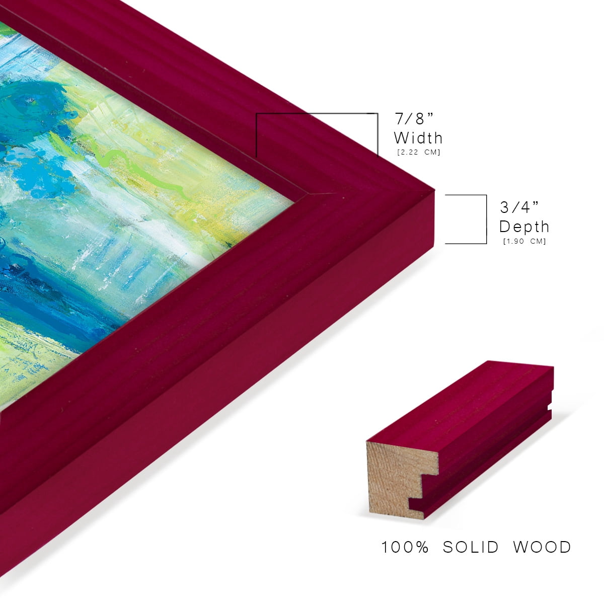 Literal Imaginings -Framed Print w/glass-Cherry Red