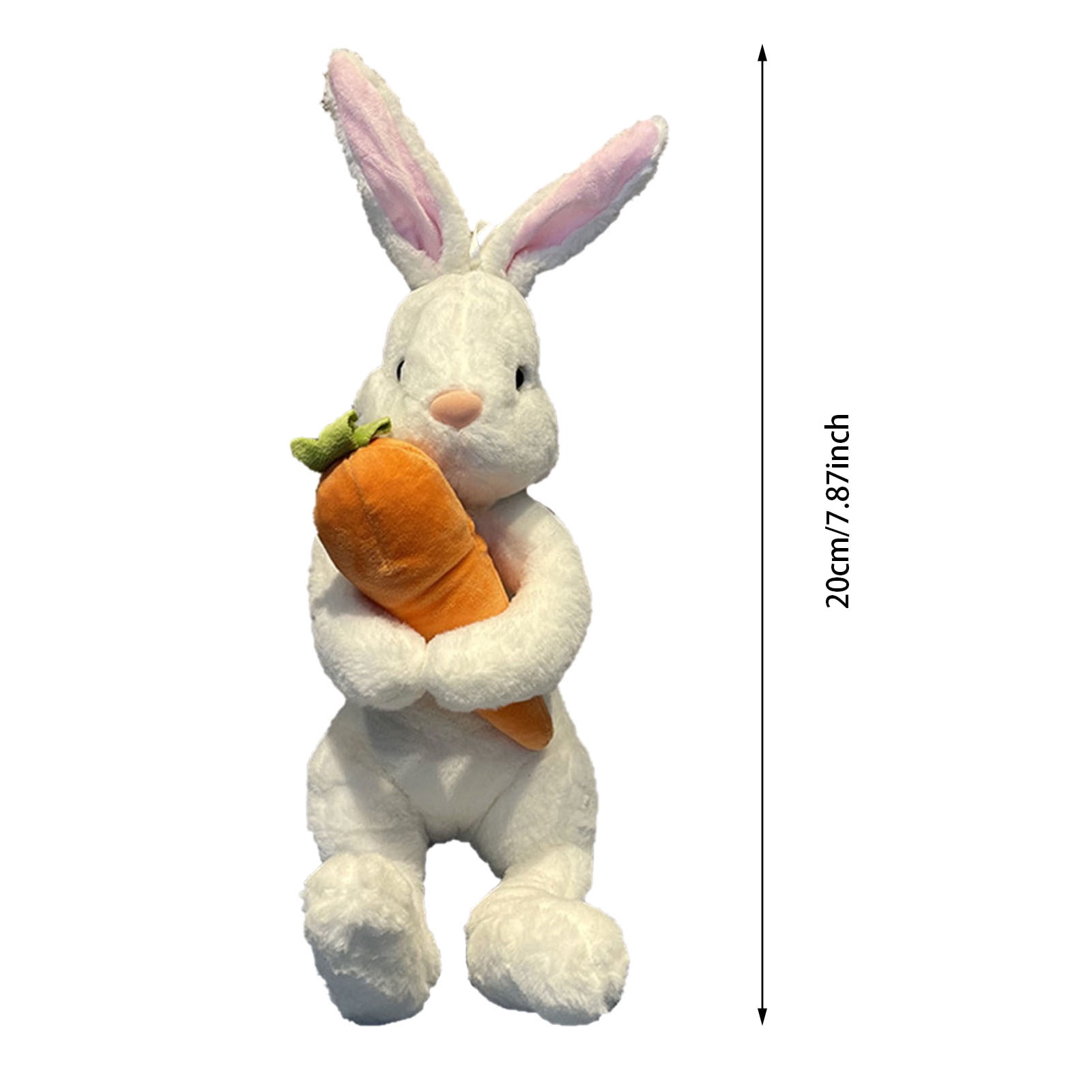 fsxdhpcsgfc Teddy 20cm/8" Or 40cm/8" Bunny Plushy Stuffed Animal Easter Rabbit Doll With Carrot Soft Rabbit Toy For Boys & Girls Cute Birthday & Party Decoration