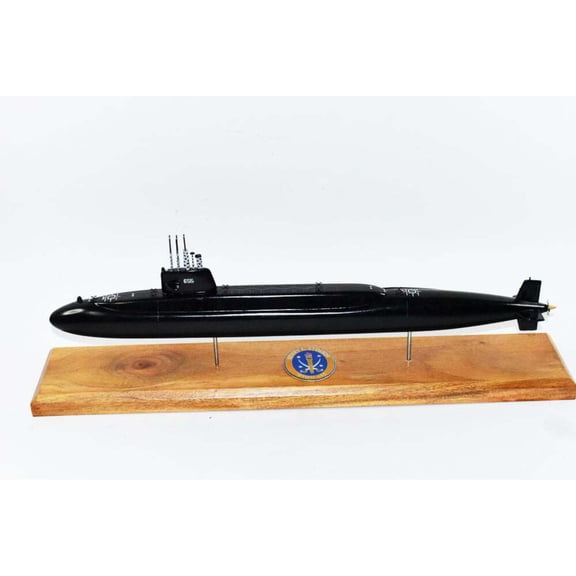 USS Henry L. Stimson SSBN-655 Submarine Model (Black Hull),Scale Model,Mahogany,Benjamin Franklin