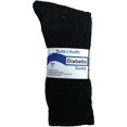 thumbnail image 2 of 12 Pairs Yacht & Smith Black Men's Diabetic King Size Crew Socks,13-16, 2 of 4