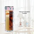 thumbnail image 3 of Tropical Plant Leaf Tumbler with Lid and Straw，20oz Insulated Tropical Plant Leaf Skinny Tumblers Stainless Steel Water Bottle Travel Mug Wine Cups Gifts for Women, 3 of 6