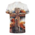 thumbnail image 4 of Blusa de Manga Corta para Hombres Impresión de Camiseta Cuello Redondo Top de Moda de Manga Corta, 4 of 6