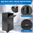 thumbnail image 6 of Garvee Package Delivery Boxes for Outside, Lockable Anti-Theft Parcel Drop Box, Waterproof Weather Resistant Mailbox for Porch Fence Curbside (33.46"x19.29"x5.91"), 6 of 8