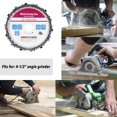 thumbnail image 4 of Chain Disc, 4-1/2 Inch 13 Teeth Grinder Chain Disc 22mm Arbor Woodworking Carving Disc for 4-1/2" Angle Grinder, 4 of 6