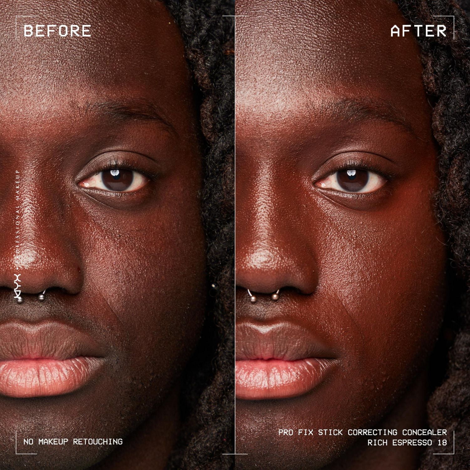 NYX PROFESSIONAL MAKEUP, Cache-cernes correcteur en bâton Pro Fix, Infusé d'acide hyaluronique, Formule en crème - 2 Fair Cache-cernes & correcteur