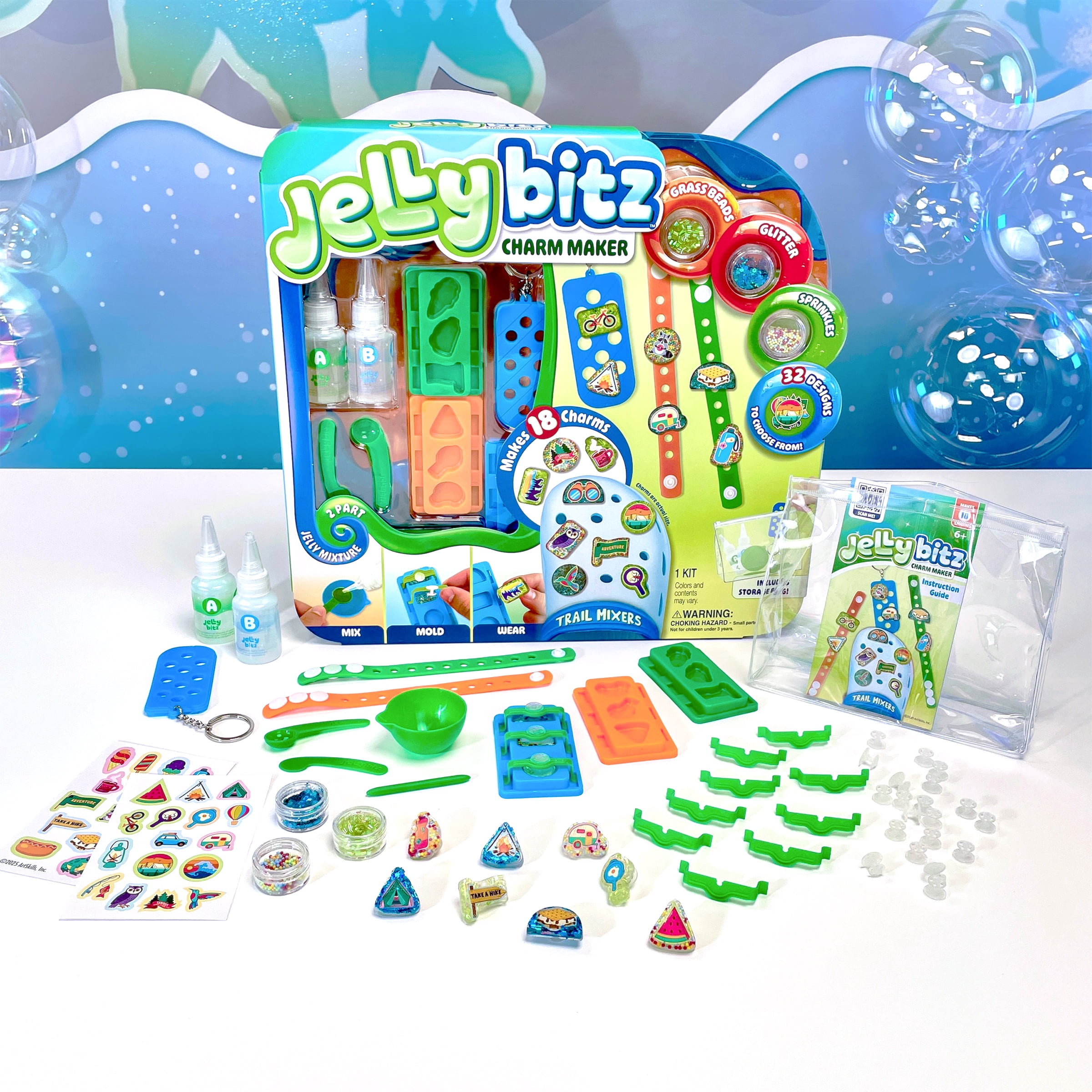 ArtSkills Jellybitz DIY Shoe Charm Maker Craft Kit for Kids - Trail Mixers