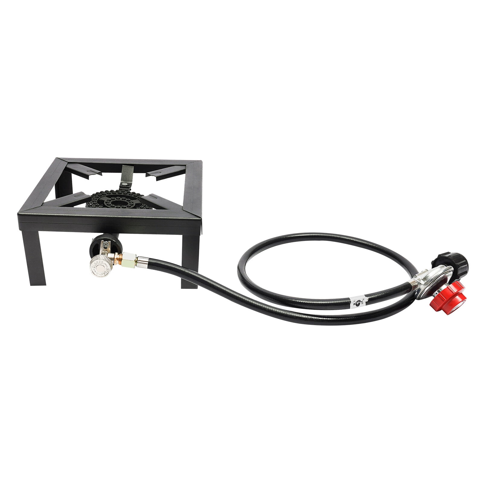 Portable Single Burner Outdoor Gas Stove Propane Cooker with Adjustable Hose