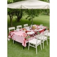 thumbnail image 3 of Outdoor Tablecloth with Umbrella Hole and Zipper, Mother's Day Rectangle Table Cloth 60x84 Inch Waterproof Tablecloth, Cute Gnomes Red Heart Tulips Flower Love Tree Picnic Table Cover for Patio, 3 of 7