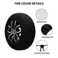 thumbnail image 2 of Logiee Gold Spiders And Cobwebs Print Spare Tire Cover, Universal Wheel Protectors,Waterproof Dust-Proof UV Sun Wheel Tire Cover,Fit for SUV, RV, Travel Trailer, Truck-17 inch, 2 of 6