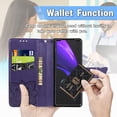 thumbnail image 4 of Wallet Case for Samsung Galaxy Z Fold 4 5G, 3D Butterfly Flower PU Leather with Credit Card Slots Holder Magnetic Closure Folio Phone Cover for Samsung Galaxy Z Fold 4 Rhinestone Deep Purple, 4 of 14