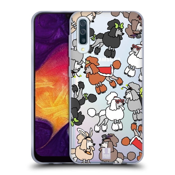 Head Case Designs Dog Breed Patterns 2 Miniature Poodle Soft Gel Case Compatible with Samsung Galaxy A50/A30s (2019)