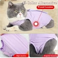 thumbnail image 5 of Breathable Cat Onesie for Cats After Surgery Spay Neuter, Cat Recovery Suit for Abdominal Wounds or Skin Diseases, Anti Licking Cat Cone Alternative, Professional Pet Surgery Recovery Shirt, 5 of 6