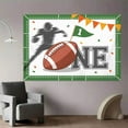 thumbnail image 5 of Football Themed 1st Birthday Backdrop for Boys First Year Touchdown Photography Background It's Game Time American Rugby Player One Year Old Birthday Party Decorations Banner Photo Booth Props, 5 of 6