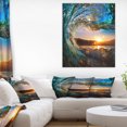 thumbnail image 1 of Design Art - Vagues Colorées de l'Océan Qui Tombent, 1 of 3