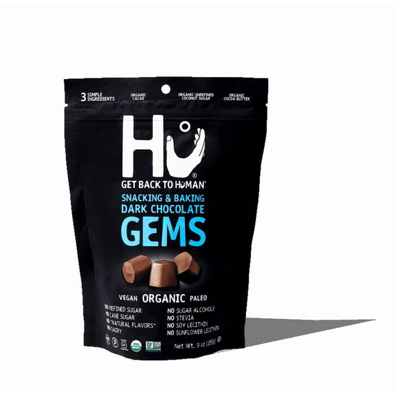 (Pack of 6) HU Organic Snacking & Baking Dark Chocolate Gems, 9 oz