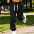 thumbnail image 6 of Muscularfit Gym Pants with Pockets Mens Casual Pants Joggers Sports Pants Cargo Drawstring Pants for Men Taper Low Rise Black Baggy Size XXL, 6 of 9