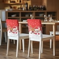 thumbnail image 5 of TSOVTHRID Dining Chair Back Cover Cute Santa Claus Reindeer Print Kitchen Chairs Cover Decorative Chair Protector Slipcovers for Home Hotel Office Farmhouse Christmas Decoration, Set of 1, 5 of 7