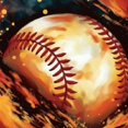 thumbnail image 6 of Round Fitted Table Cloth Watercolor Baseball Elastic Tablecloth for Round Tables,, 6 of 8