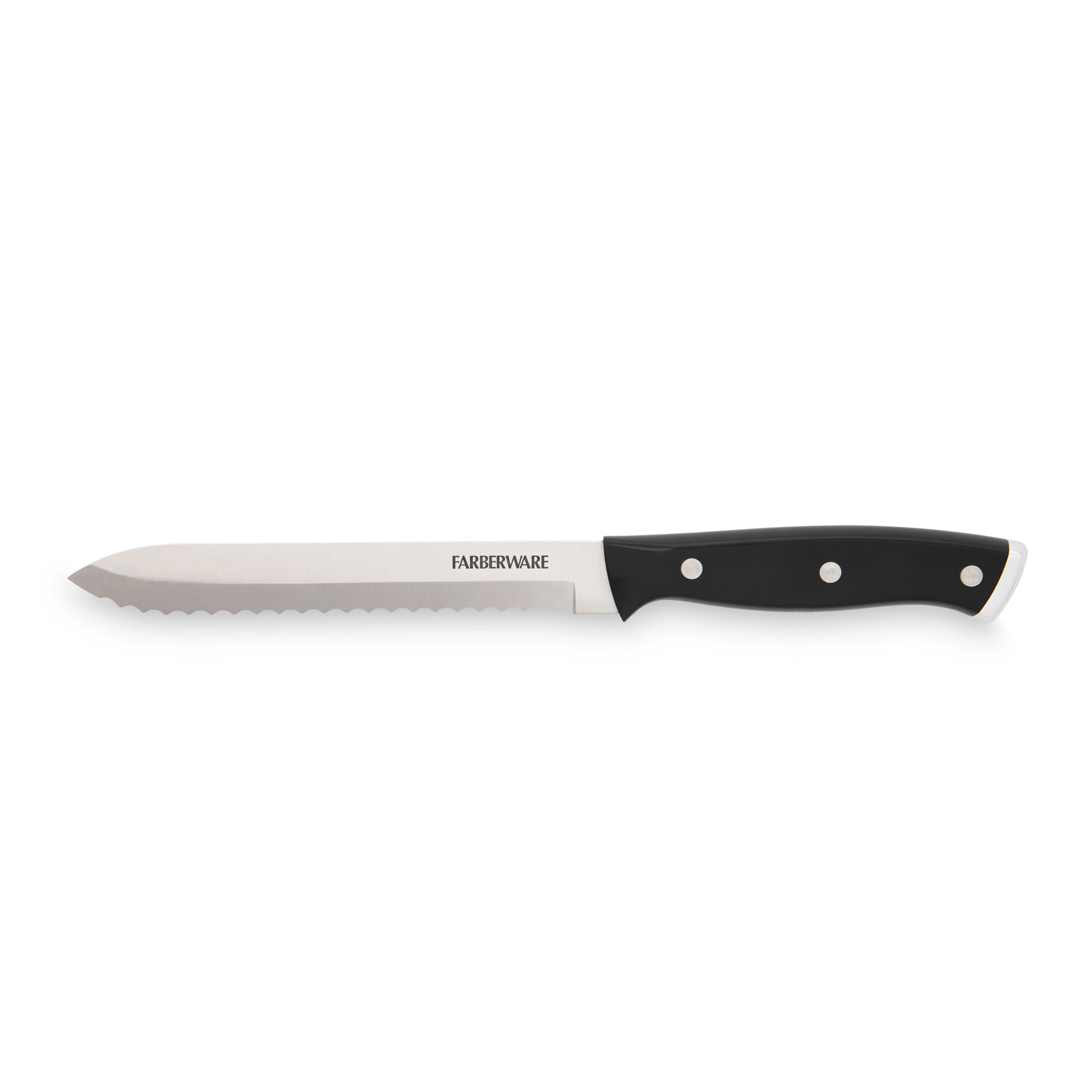 Farberware Classic 5.5-inch Triple Riveted Utility Knife with Endcap and Black Handle