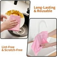 thumbnail image 3 of Beartech 80 Pack Microfiber Kitchen Towels Cleaning Cloth Roll,Lint Free Rags & Tear Away Reusable Towels,Washable Shop Rags,Ultra Absorbent Dish Rags for Car Kitchen Window Garage-Pink, 3 of 8