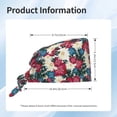thumbnail image 2 of Scrub Caps Women Men, Beautiful flower Adjustable Working Caps, Turban Hat Cleaning Working Cap with Sweatband, Elastic Bandage Tie Back Nurse Cap, 2 of 5