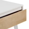 thumbnail image 5 of Plank+Beam Solid Wood Nightstand with Storage Drawer, Modern Small End Table, White/Blonde, 5 of 7