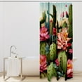 thumbnail image 2 of Cactus Waterproof Shower Curtain Set with Hook, Printed Bathroom Decoration - 3 Piece Curtain Set, 2 of 5