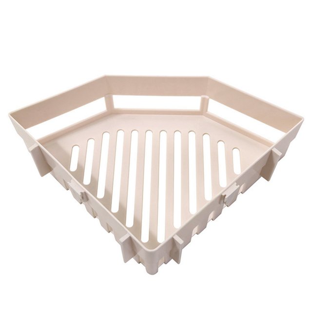 JJKBVCLO Traceless Plastic Bathroom Kitchen Storage Rack Organizer Shower Shelf