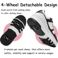 thumbnail image 2 of Cyiecw Roller Skate Shoes for Kids Girls Boys Detachable Wheeled Fashion Sneakers, 2 of 5