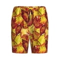 thumbnail image 3 of Picia Autumn Mosaic Maple Leaves Pajama Shorts for Men, Men's Pajama Bottoms, Sleepwear,Short Pajama Pants-XX-Large, 3 of 9