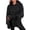 Black, variant on Side Split Solid Color Hoodie for Women Long Sleeve Sweatshirt Fall Casual Pullover Top