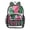 Pink-strawberry Print, variant on Large Clear PVC Backpack Heavy Duty See Through Backpack for Adults Work Travel, Pink-lace Printed 12L