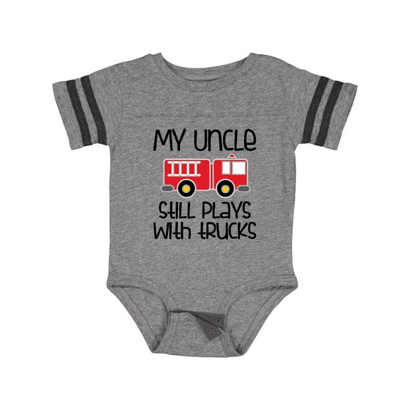 Inktastic Uncle Firefighter for Nephew Boys or Girls Baby Bodysuit