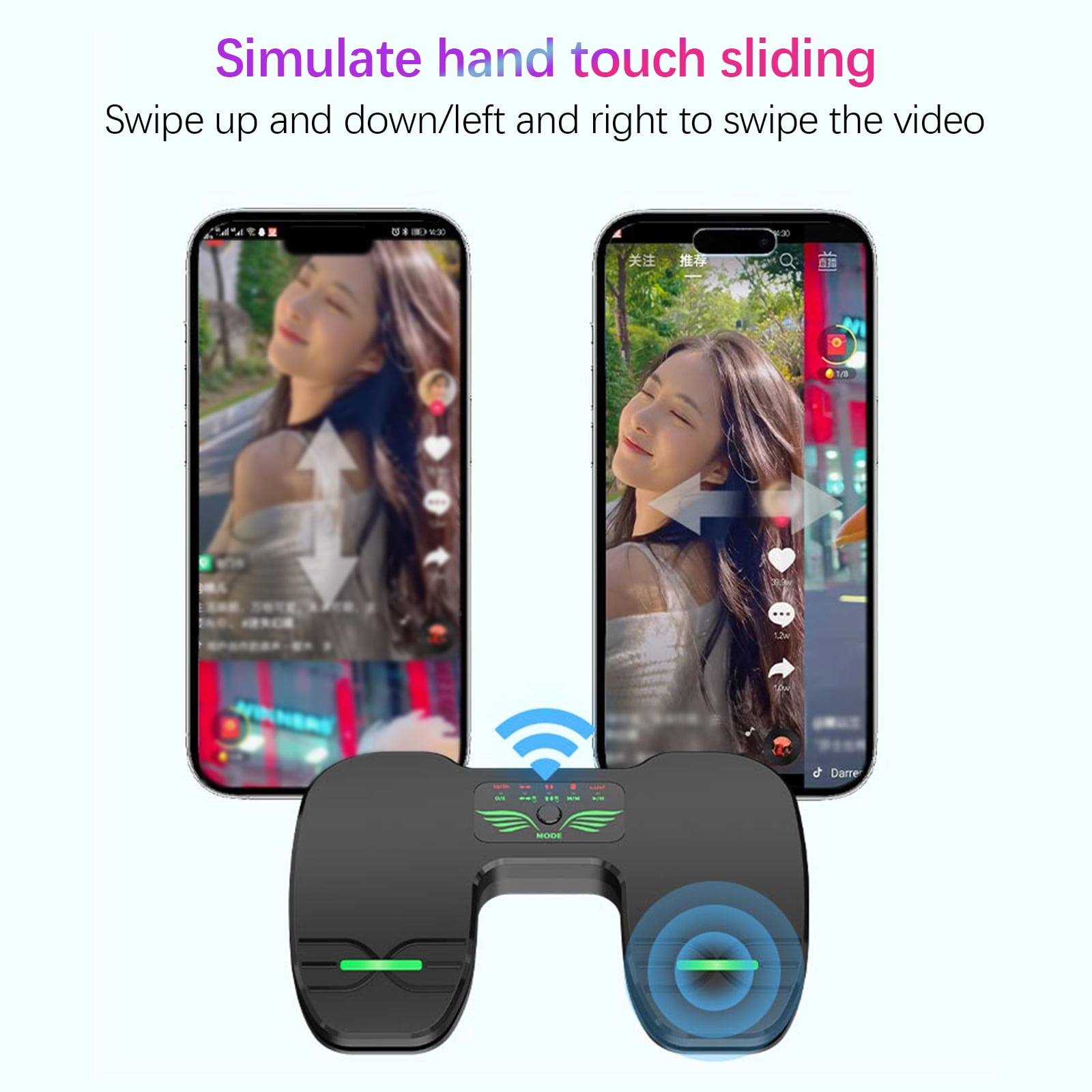 Tomshoo Wireless Page Turner Pedal Rechargeable BT Foot Page Turner for Tablets Smartphones