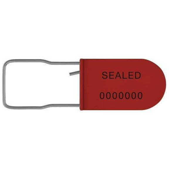 Universeal Padlock Seals,Red,Plastic,PK50 UPAD-S RED50