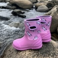 thumbnail image 2 of Girl Kids Rain Boots Toddler Snow Boots Winter Neoprene Warm Rubber Boots Waterproof Shoes Lightweight Child Memory Foam Comfortable no slip pink unicorn size 10, 2 of 6