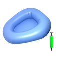 thumbnail image 2 of Inflable Bedpan Cuidado del paciente Permeabilidad Cojines ajustables lavables Inodoro hogar Discapacitados Ancianos Salvador orinales de inflado de aire, 2 of 3