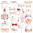 thumbnail image 1 of 23Pcs Bride Selfie Props Rose Gold Wedding Bridal Shower Party Game Accessories, 1 of 8