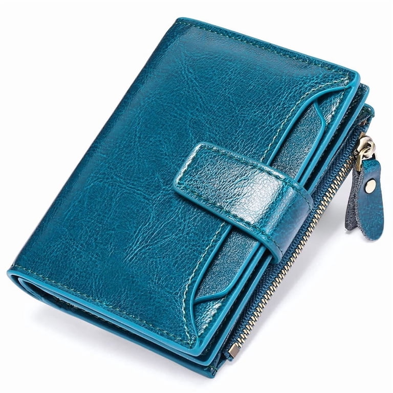 Falan Mule Small Genuine Leather Bifold Wallet, RFID photo 1